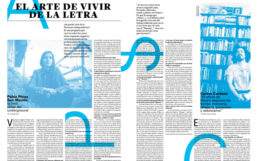 Reportaje «El arte de vivir de la letra» en Grado Cero